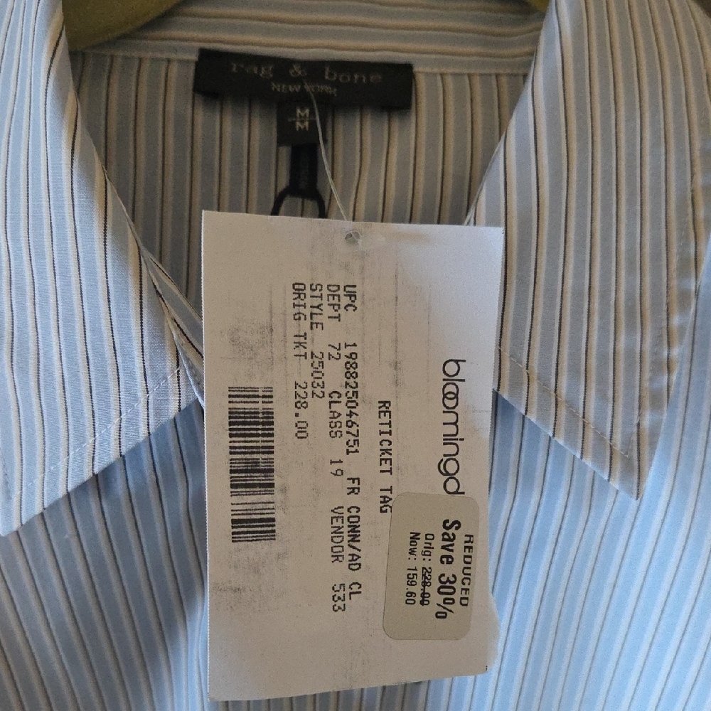 Rag & Bone Georgie Striped Cotton Shirt - Picture 6 of 9